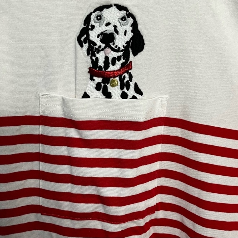 JOULES DALMATIAN RED STRIPED LONG SLEEVE TOP NWT - Picture 3 of 10